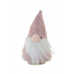 Figura orrmanó textil 11cm rózsaszín