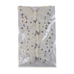 Figura pillangó 8*1,5cm s/4 glitteres fehér