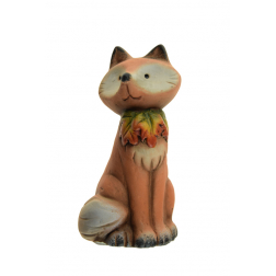 Figura róka poly 11.7cm barna