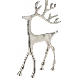 Figura szarvas alumínium 31cm ezüst