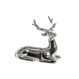 Figura szarvas fekvő 15*14cm ezüst