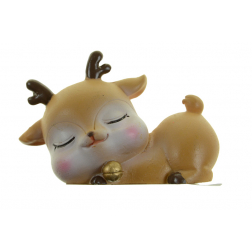 Figura szarvas gida poly 6,8*3,6*4,4cm alvó barna