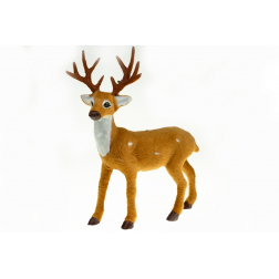 Figura szarvas plasztik álló 35cm barna