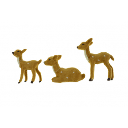 Figura szarvas plüss 9*3*12cm 3féle barna