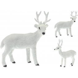 Figura szarvas poly 16cm 2féle fehér