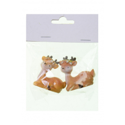 Figura szarvas poly 4,3cm s/2 barna