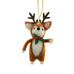 Figura szarvas textil 13cm többféle