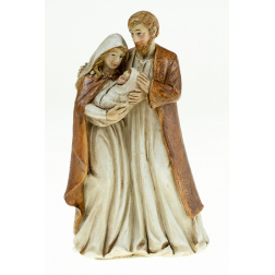 Figura szent család poly 12cm barna