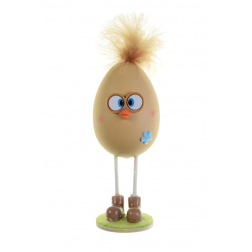 Figura tojás műanyag 11cm álló barna