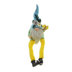 Figura törpe poly 7*6*21cm lógólábú kék