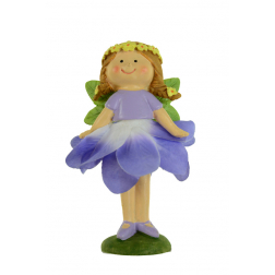 Figura tündér poly 12,1cm virág szoknyás lila