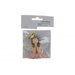 Figura angyal lány poly 7,3*7,2*2cm rózsaszín
