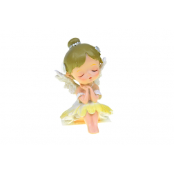 Figura tündérkislány poly ülő 5,5*6*8cm oliva