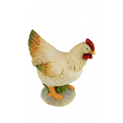 Figura tyúk magnézia 16.5*28.5*31cm fehér