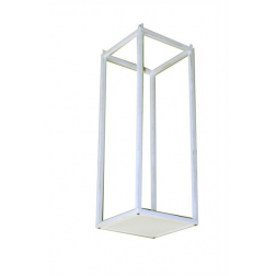 Virágtartó fém függő 30*30*80cm fehér