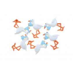 Figura gólya poly 4,2cm s/6 kék