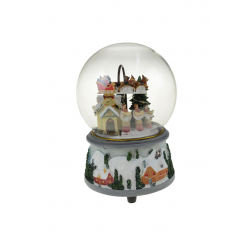 Gömb forgó, zenélő, világító 12*12*17.5 cm