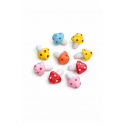Gomba fa 2,3*3cm S/8 színes