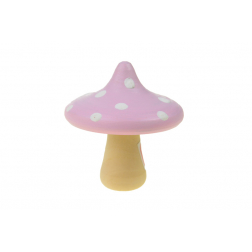 Figura gomba poly pöttyös 5.8*5.8*6.5cm rózsaszín