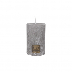 Gyertya henger rusztikus 5*8cm szürke