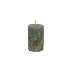 Gyertya henger rusztikus 5*8cm zöld