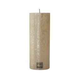 Gyertya henger rusztikus 7*18cm arany