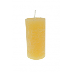 Gyertya rusztikus henger 5*10cm ananász sárga