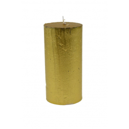 Gyertya rusztikus henger 5*10cm arany