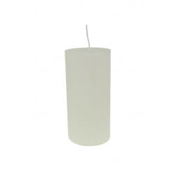 Gyertya henger rusztikus 5*10cm fehér