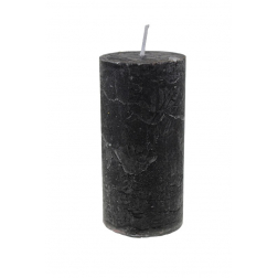 Gyertya henger rusztikus 5*10cm fekete