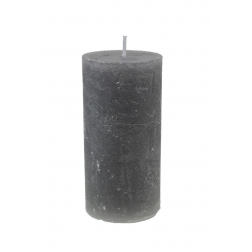 Gyertya rusztikus henger 5*10cm szürke