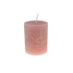 Gyertya rusztikus henger 5*6cm mályva