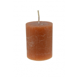 Gyertya rusztikus henger 5*6cm méz sárga