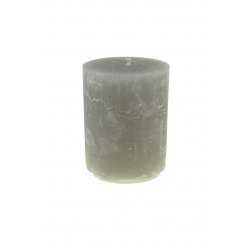 Gyertya henger rusztikus 5*6cm szürke