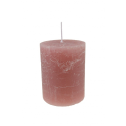 Gyertya henger rusztikus 7*10cm mályva