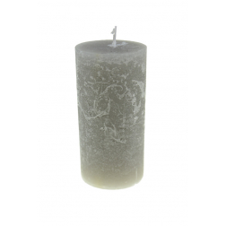 Gyertya rusztikus henger 7*10cm szürke