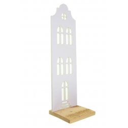 Ház fa 12*40*0,6cm fehér