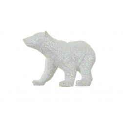 Figura jegesmedve poly akasztós 7*4,5cm fehér