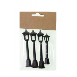 Kandeláber műanyag 8-10cm s/4 fekete