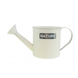 Kanna fém 10.5*H10.5cm nature felirattal krém