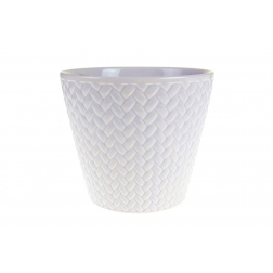 Kaspó dolomit kötött minta 13,5*11,5cm lila