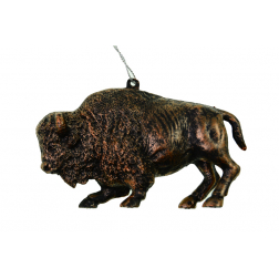 Karácsonyfa dísz bivaly műanyag 12cm bronz