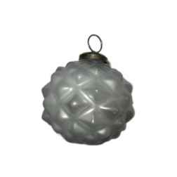 Karácsonyfa dísz üveg 8cm pearl