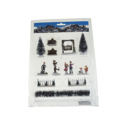 Karácsonyi figurák poly 27.5*8*38cm 12db-os