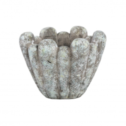 Kaspó cement 23*15*18cm szürke