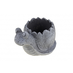 Kaspó cement csiga 20x13x12.5cm s.szürke
