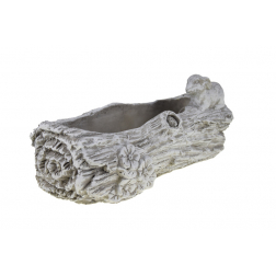Kaspó cement fatörzs 27.5x12x12cm szürke
