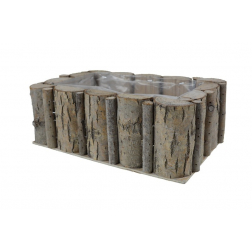 Kaspó fa darabolt 27x18x10 CM szögletes
