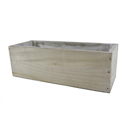 Kaspó fa téglalap 30*11,5*H9,5cm szürke