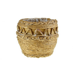 Kaspó fonott mintás D18*13,5cm natúr Zmrst